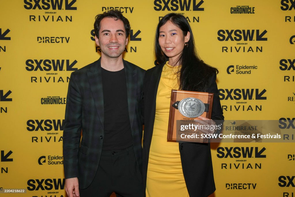 Chloé Lee and Lucas Martinic with the Jury Award